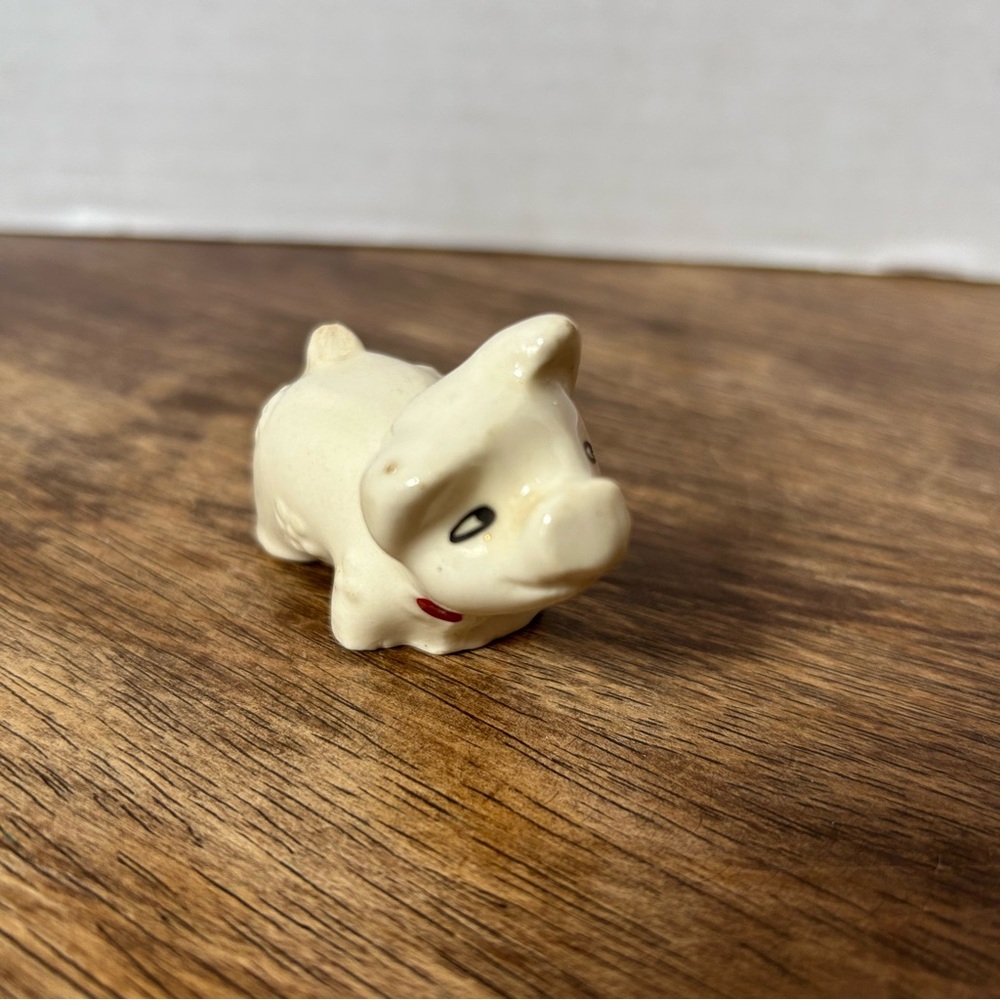 Lot Of 3 Vintage Porcelain Animal Figures Japan Terrier Dog Pig Cat 1940’s - Picture 10 of 12
